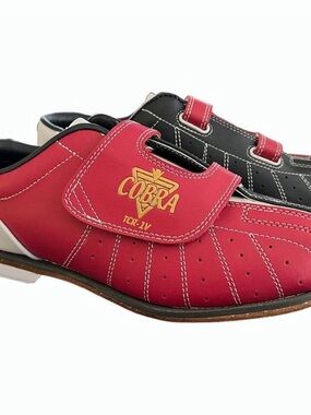 Cobra Kids Red Velcro Slip-On bowling shoes